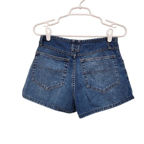 Vintage Whooz Blooz High Rise Cotton Denim Shorts Blue Button Fly Size 7/8 - Picture 2 of 7
